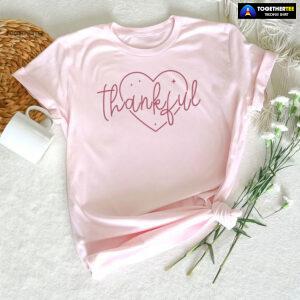 Thankful Heart Happy Thanksgiving T-Shirt