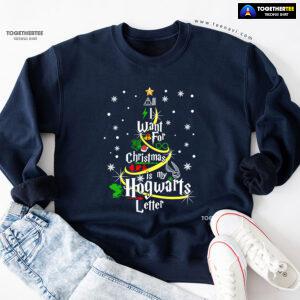All I Want For Christmas Is My Hogwarts Letter Harry Potter X'mas Tree Sweatshirt