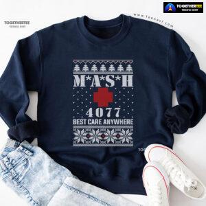 M*A*S*H 4077 Best Care Anywhere Mobile Army Surgical Hospital Ugly Christmas Sweatshirt