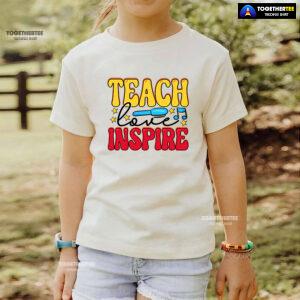 Teach Love Inspire Teacher Pen Star Musical Note Back To School T-Shirt