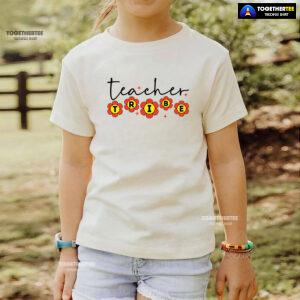 Teacher Tribe Orange Flowers Back To School T-Shirt