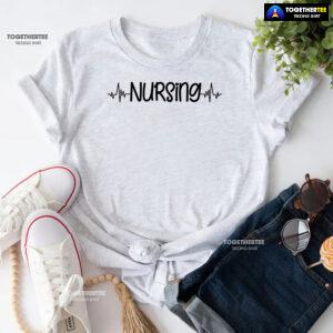 Nursing Heartbeat Nurse Vibes T-Shirt