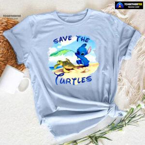 Stitch Save The Turtles T-Shirt