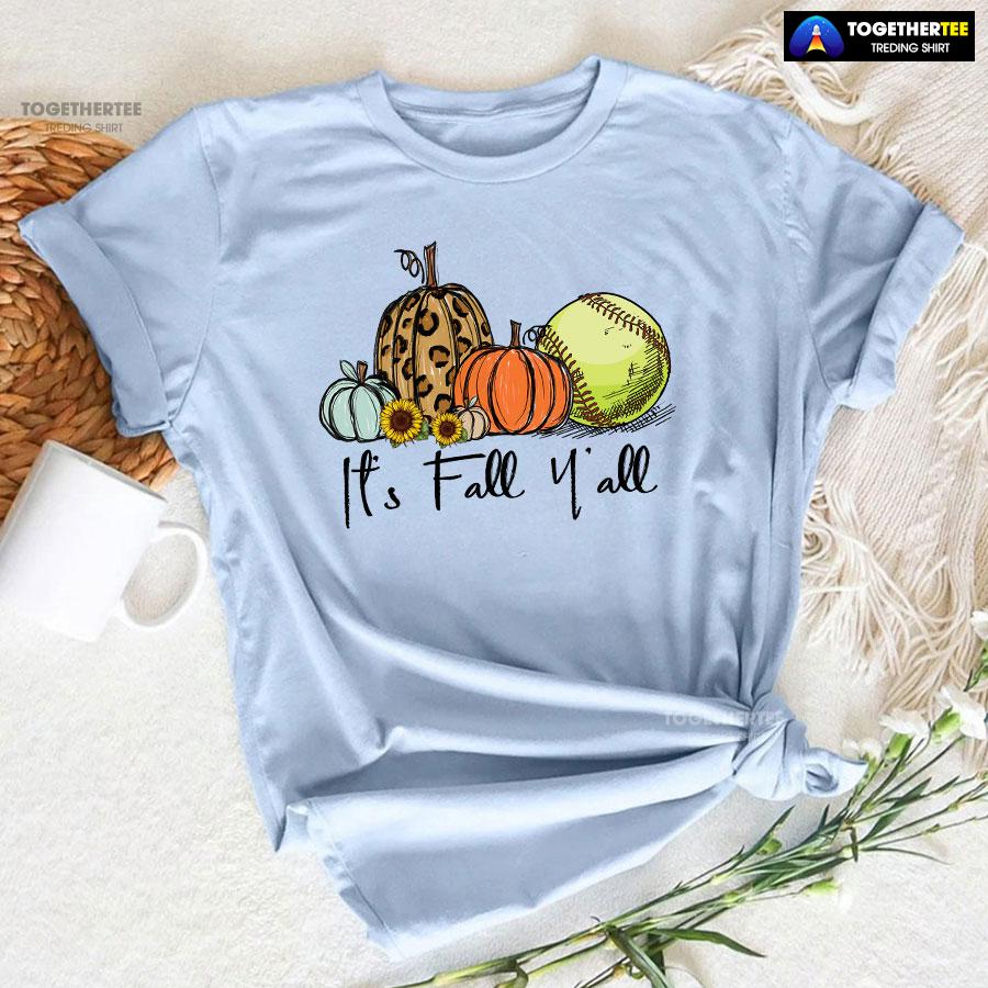 5-light-blue-lam101023fw02-hlw-thor210815m95 Halloween It’s Fall Y’All Pumpkin Softball T-Shirt