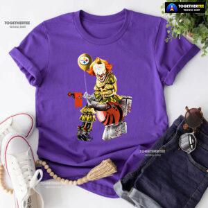 Pennywise Pittsburgh Steelers And Cincinnati Bengals Toilet T-Shirt