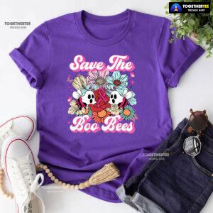Save The Boo Bees Breast Cancer Halloween T-Shirt