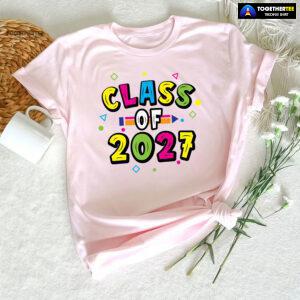 Class Of 2027 Crayon Student Back To School T-Shirt