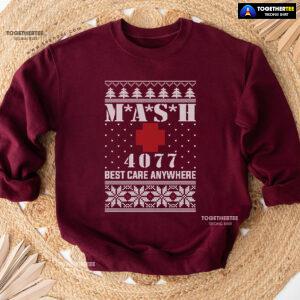 M*A*S*H 4077 Best Care Anywhere Mobile Army Surgical Hospital Ugly Christmas Sweatshirt