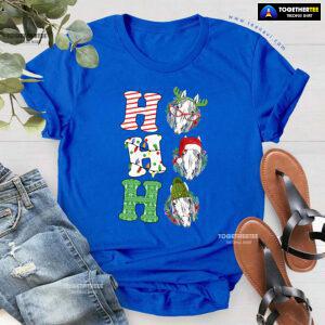 Ho Ho Ho White Horses Merry Christmas T-Shirt