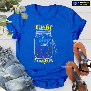Night Skies And Fireflies Camping T-Shirt