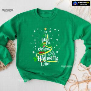 All I Want For Christmas Is My Hogwarts Letter Harry Potter X'mas Tree Sweatshirt