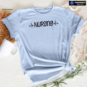 Nursing Heartbeat Nurse Vibes T-Shirt