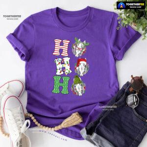 Ho Ho Ho White Horses Merry Christmas T-Shirt