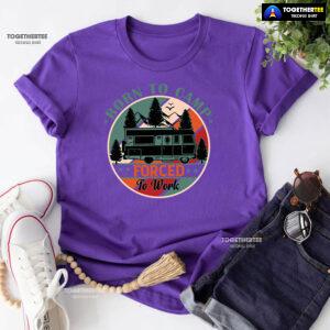 Born To Camp Forced To Work Vintage T-Shirt