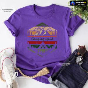 Camping Squid Vintage Squid Game T-Shirt