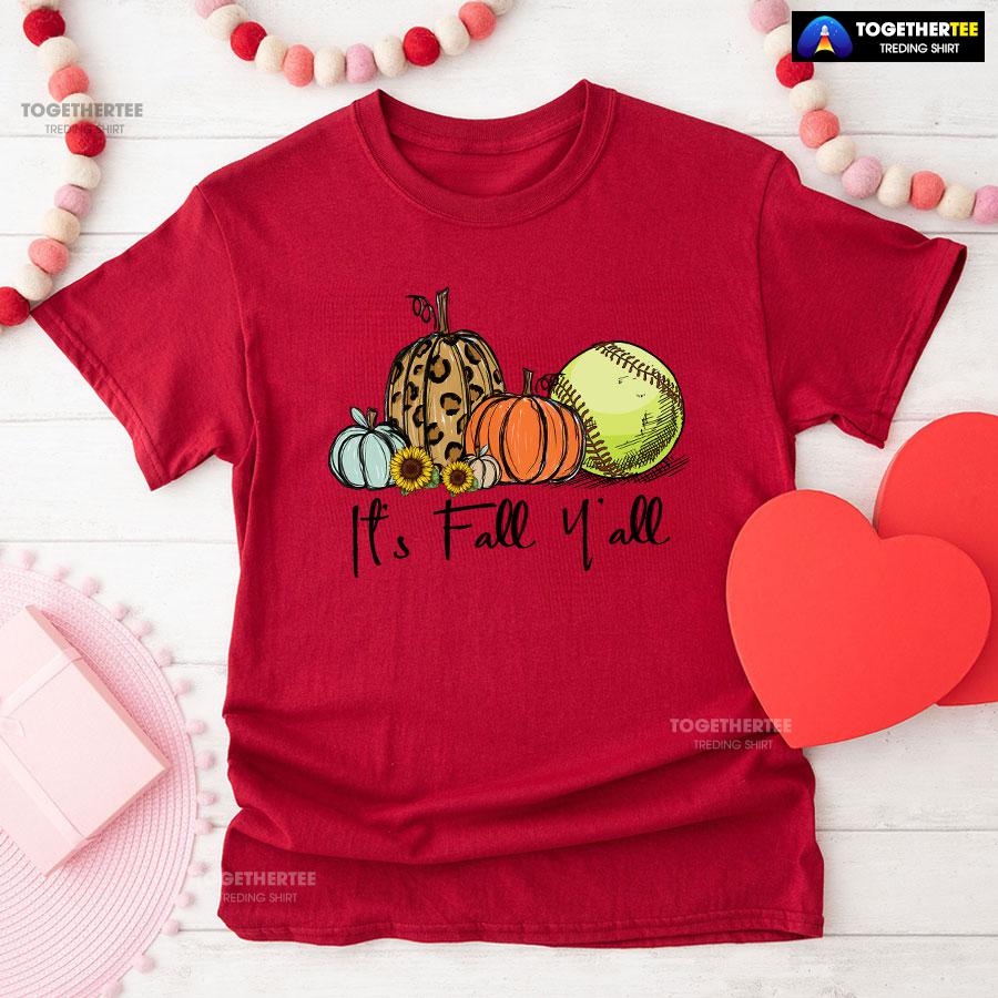 Halloween It’s Fall Y’All Pumpkin Softball T-Shirt