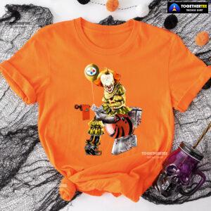 Pennywise Pittsburgh Steelers And Cincinnati Bengals Toilet T-Shirt