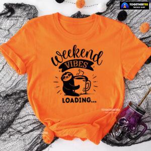 Weekend Vibes Loading Sloth T-Shirt - Small Tee