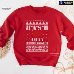 M*A*S*H 4077 Best Care Anywhere Mobile Army Surgical Hospital Ugly Christmas Sweatshirt