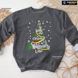 All I Want For Christmas Is My Hogwarts Letter Harry Potter X'mas Tree Sweatshirt