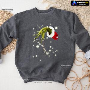Grinch Hand Scissors Hairstylist How The Grinch Stole Christmas Sweatshirt