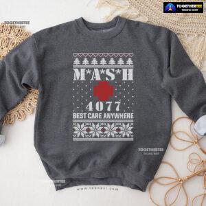 M*A*S*H 4077 Best Care Anywhere Mobile Army Surgical Hospital Ugly Christmas Sweatshirt