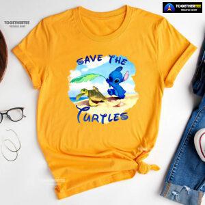 Stitch Save The Turtles T-Shirt