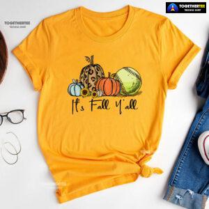 Halloween It’s Fall Y’All Pumpkin Softball T-Shirt