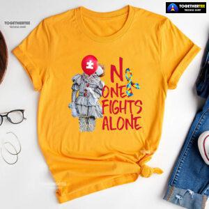 IT Pennywise Autism Awareness No One Fight Alone T-Shirt
