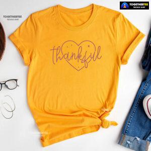 Thankful Heart Happy Thanksgiving T-Shirt