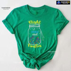 Night Skies And Fireflies Camping T-Shirt