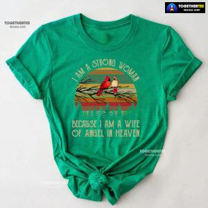 I Am A Strong Woman Because I Am A Wife Of Angel In Heaven Vintage T-Shirt