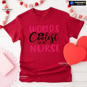 World's Coolest Nurse Heartbeat T-Shirt