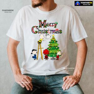 Merry Christmas Snoopy Charlie Brown Lucy van Pelt Linus van Pelt T-Shirt