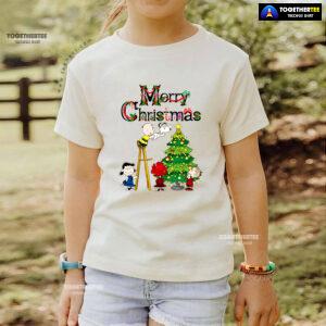 Merry Christmas Snoopy Charlie Brown Lucy van Pelt Linus van Pelt T-Shirt