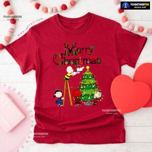Merry Christmas Snoopy Charlie Brown Lucy van Pelt Linus van Pelt T-Shirt