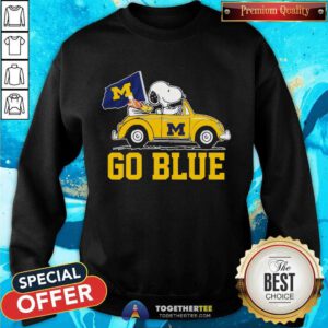Peanuts Snoopy And Woodstock Michigan Wolverines Go Blue 2023 CFP National Champions sweatshirt