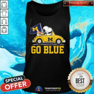 Peanuts Snoopy And Woodstock Michigan Wolverines Go Blue 2023 CFP National Champions tank-top