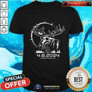 Solar Eclipse Moose Watertown T-shirt