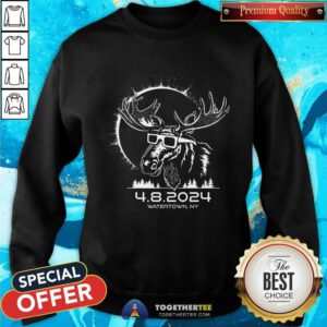 Solar Eclipse Moose Watertown sweatshirt