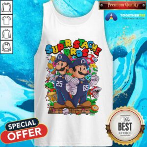 Super Stache Bros tank-top