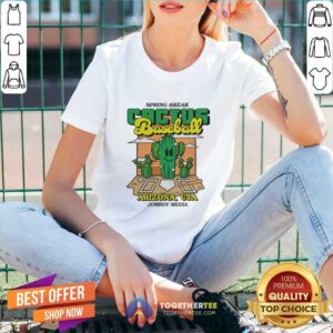 Spring Break Cactus Baseball Arizona Usa Jomboy Media v-neck
