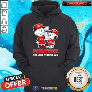 Snoopy And Charlie Brown Peanuts Lift The Trophy Forever Not Just When We Win Kansas City Chiefs hoodie