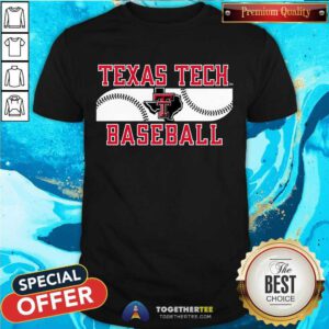 Texas Tech Texas Map Baseball T-shirt