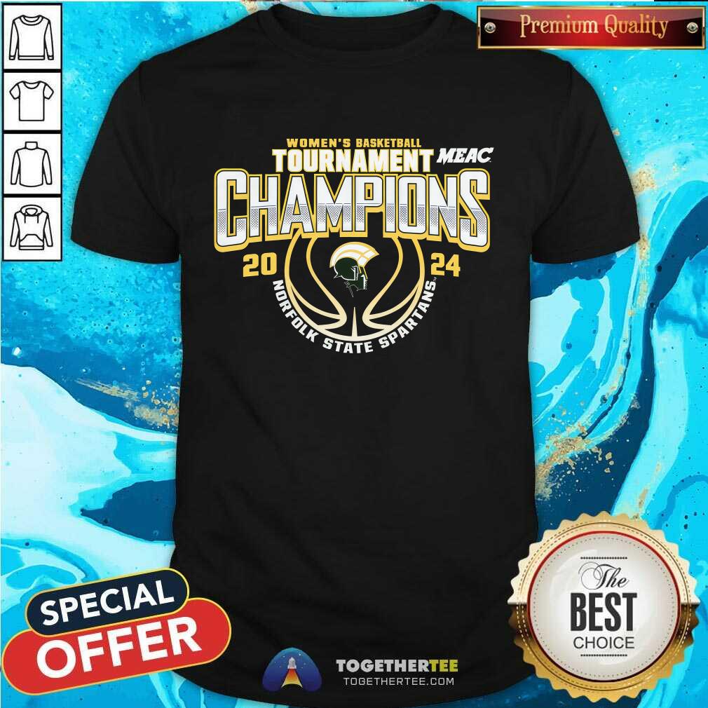 Norfolk State Spartans 2024 MEAC Women's Basketball Conference Tournament Champions T-Shirt