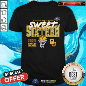 Baylor Bears 2024 NCAA Women's Basketball Tournament March Madness Sweet 16 Fast Break T-Shirt