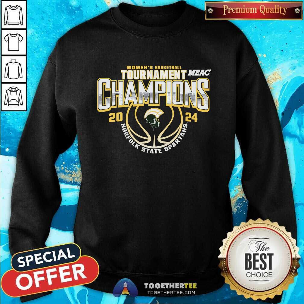 Norfolk State Spartans 2024 MEAC Women's Basketball Conference Tournament Champions sweatshirt