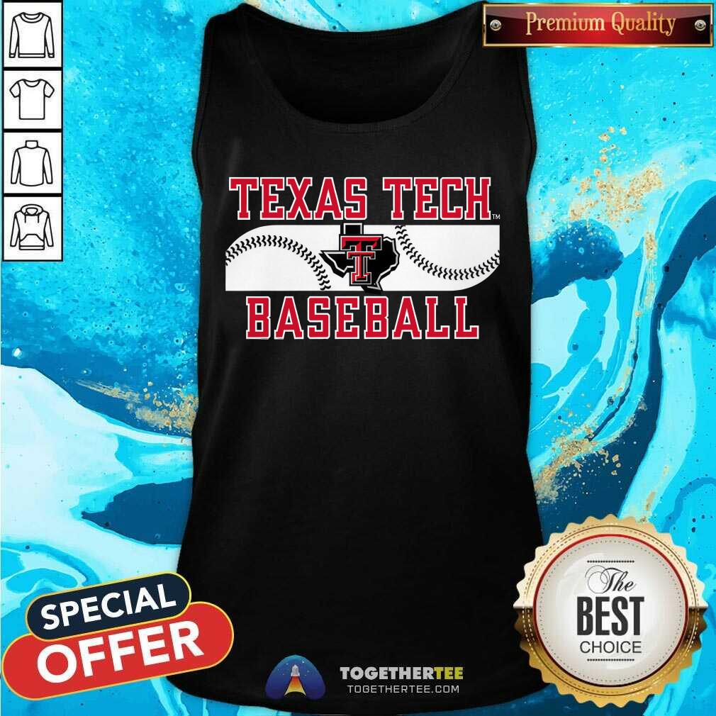 Texas Tech Texas Map Baseball tank-top