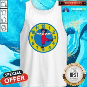 Big Comfy Couch Clock Stretch tank-top