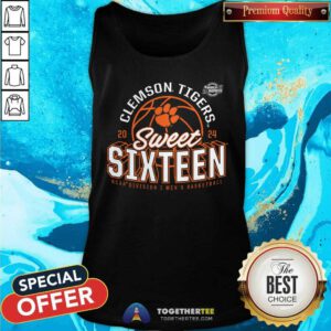 Clemson Tigers 2024 NCAA Men's Basketball Tournament March Madness Sweet Sixteen Defensive Stance tank-top